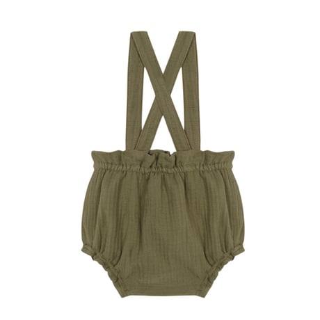 【Birinit Petit】Green Antique bambula straps bloomer  / Culetín tirantes bambula verde Antique