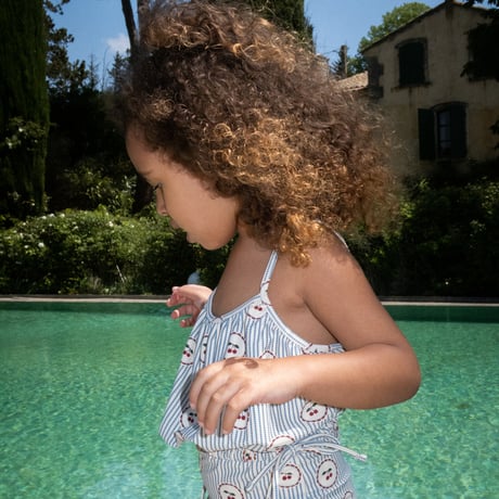 【Konges Sløjd】 CALE SWIMSUIT - CHERRY STRIPE