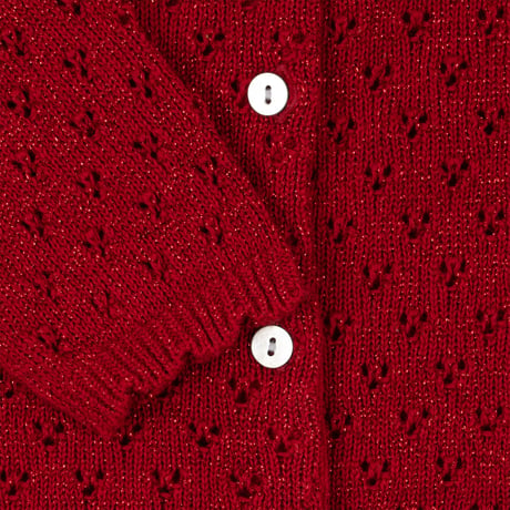 【Konges Sløjd】HOLIDAY KNIT CARDIGAN - SAVY RED