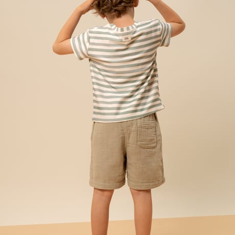 【STUDIO BOHEME PARIS】NEW TSHIRT ESSENTIAL - GREEN STRIPES