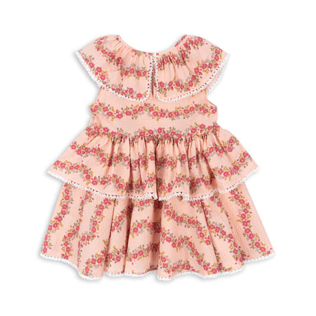 【Konges Sløjd】BELLA FRILL DRESS GOTS - FLORIA PINK