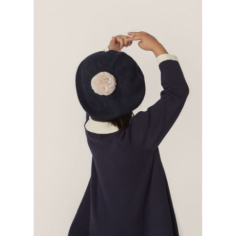 【Konges Sløjd】BELOU KNIT BERET -  TOTAL ECLIPSE