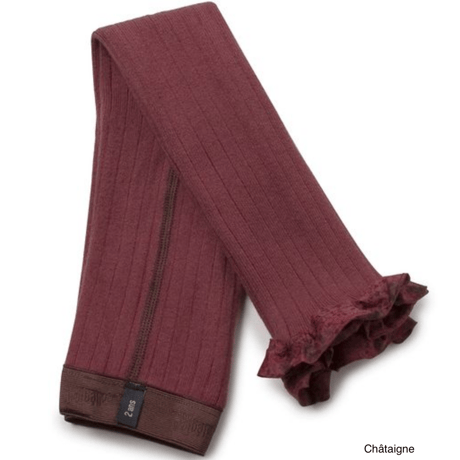 【Collégien】Catherine Liberty Ruffle Ribbed Footless Tights