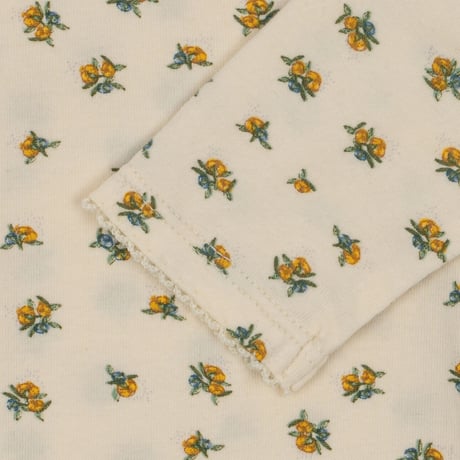 【Konges Sløjd】BASIC NEWBORN ONESIE GOTS - PEONIA LIMONE