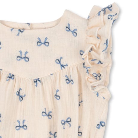 【Konges Sløjd】COCO ROMPER GOTS - BOW BLEU