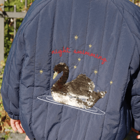 【Konges Sløjd】JUNO SEQUIN BOMBER JACKET - total eclipse
