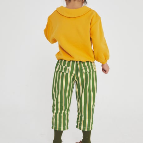 【Birinit Petit】Bee stripe denim pleated trousers / Pantalón pinzas vaquero raya Bee