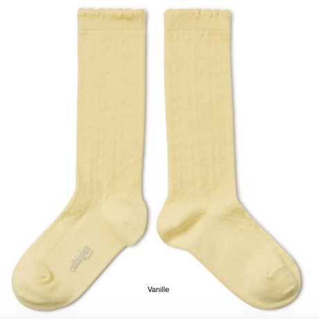 【Collégien】Juliette Pointelle Organic Cotton Knee-high Socks