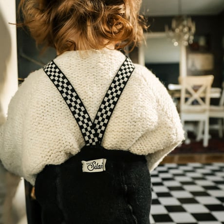 【Silly Silas】Granny Teddy Warmy Footless - Classic Black Checked