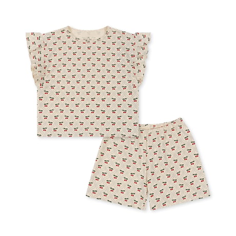 【Konges Sløjd】 2 PACK LIN FRILL SET GOTS - CHERRY MOTIF