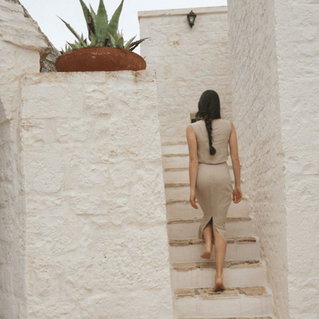 【sonanddaughter】Capri Linen Sets - 大人用
