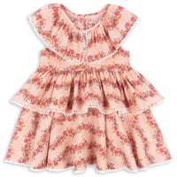 【Konges Sløjd】BELLA FRILL DRESS GOTS - FLORIA PINK
