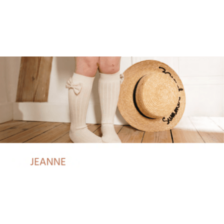 【Collégien】Jeanne Ribbed Knee-high Socks with Gingham bow