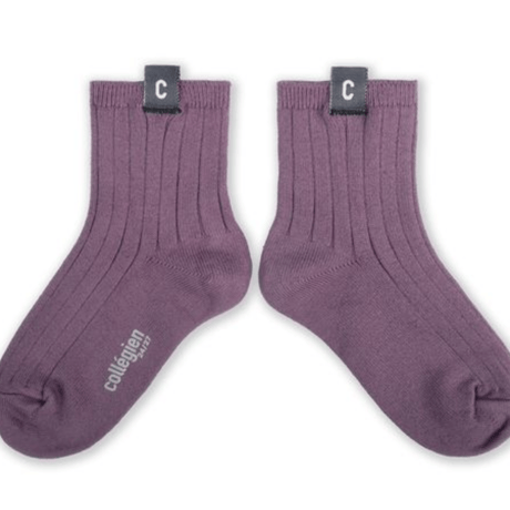 【Collégien】Cyril Ribbed Ankle Socks with C Label
