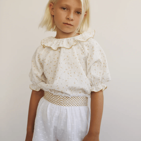【LiiLU】OANA BLOUSE - Serker Mustard Flowers