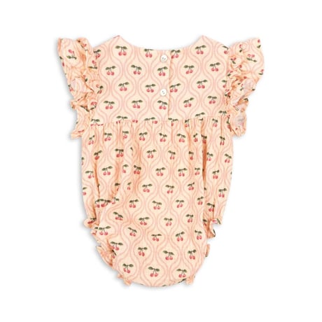 【Konges Sløjd】COCO ROMPER GOTS - CHERRY PINK MOTIF