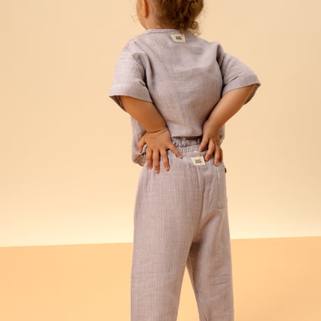 【STUDIO BOHEME PARIS】PANTS COUSIN - VIOLET STRIPES