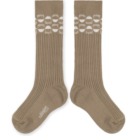 【Collégien】Dominique Ribbed Art Deco Knee-high Socks