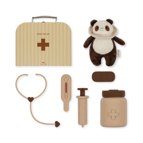 【Konges Sløjd】VET SET PANDA SILICONE - BEIGE