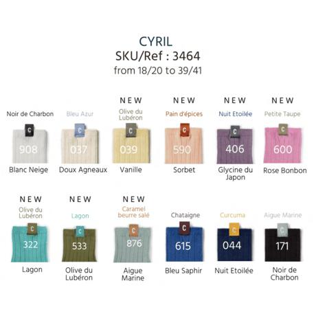 【Collégien】Cyril Ribbed Ankle Socks with C Label