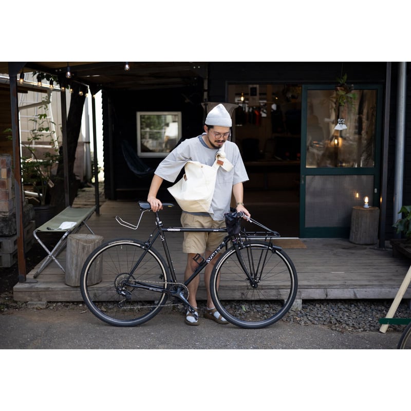 ショルダーバッグ ripa gron L size (Black/leather handle