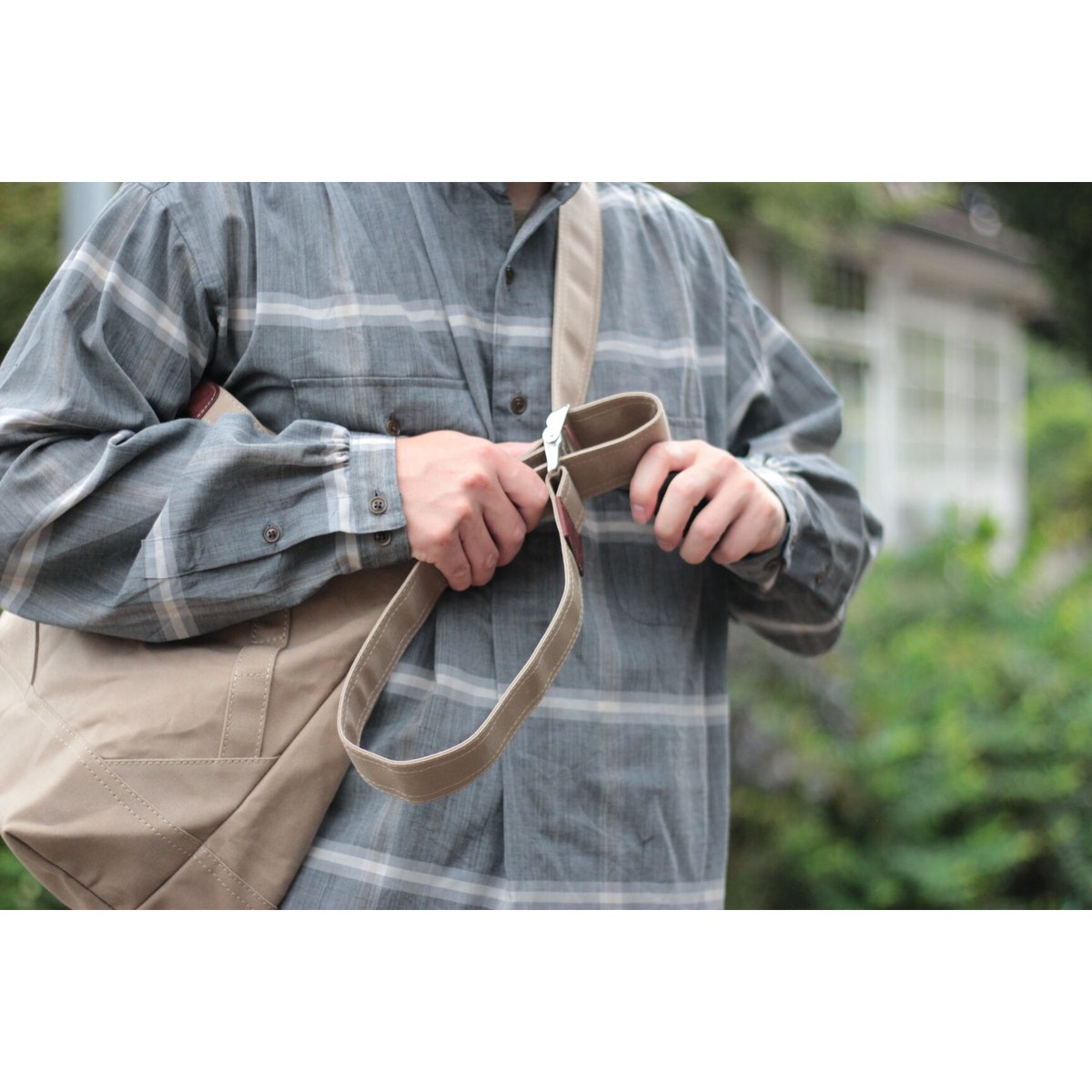 gron L size (col:Beige/leather handle) | ripa