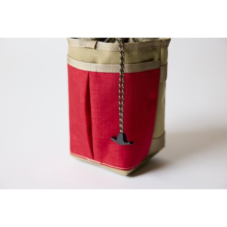 Square stem bag (CORDURA/Beige-Red)