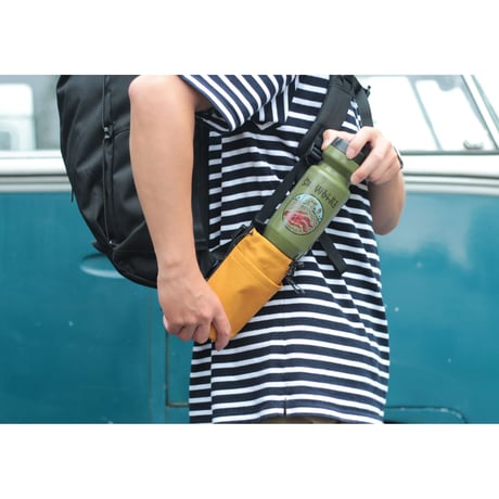 Bottle holder (Fawn Beige/Mustard/Blue)