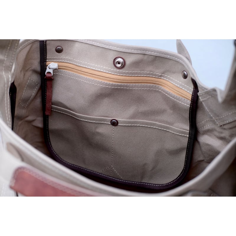 gron L size (Beige/leather handle) | ripa