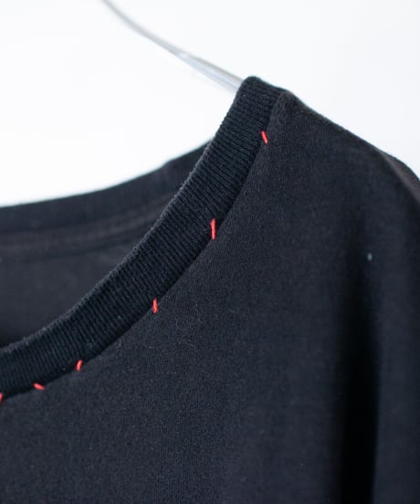 "ナイトパークウィズフラワーズ" Night park with flowers long-sleeved T-shirt, Rebuild by vintages