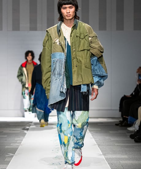 "贈花" Gifted Flowers paint, Based on Levis 505 denim
