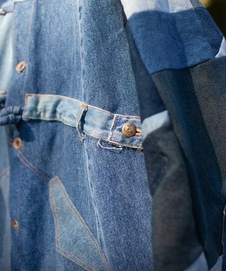 《nisai × soma komatsuno》"青のコート" Patchwork mods coat, Rebuild by vintage Levis