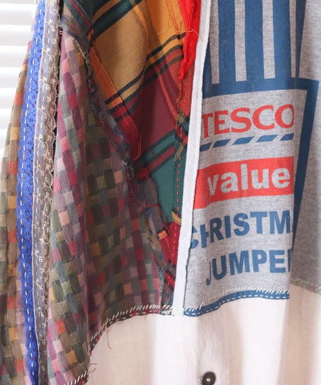 "愛の別名／レヴィ＝ストロースへ捧ぐ" Bricolage long shirt dedicated to Levi Strauss, rebuild by vintages