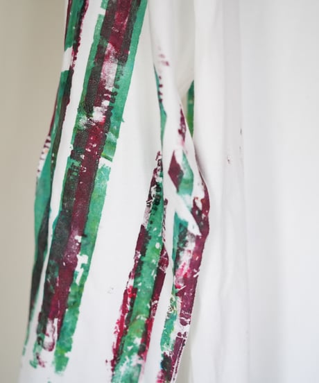 "色彩手刷りと刻まれた名のロンT 2024年版 第四色" T-shirt with hand-printed colors and engraved name