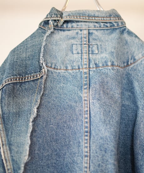 "あの日、青かっただけのデニムジャケット" Blue grunge jacket, Rebuild by vintages