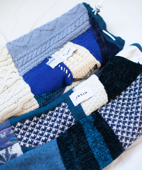 "つぎはぎのアームニット／レッグウォーマー 第四十一色" Arm Knit/Leg Warmers, Rebuild by vintagess