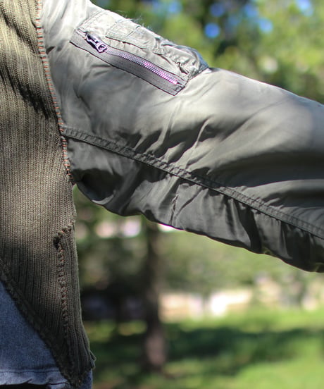 "その傷はやさしさになる" Beautiful scratches Short coat, reconstructed from mix vintages