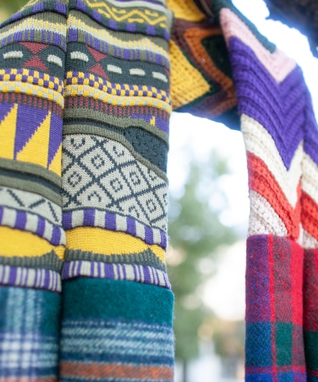 "パーク・グエルの装飾へ捧ぐ" Vintage knit Rebuild Muffler by Parc Güell