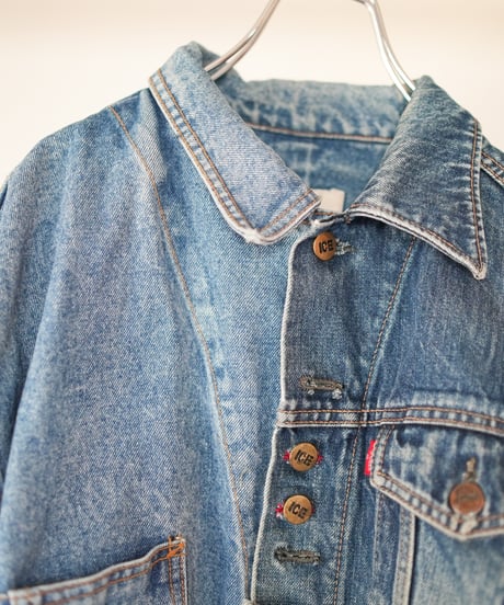 "あの日、青かっただけのデニムジャケット" Blue grunge jacket, Rebuild by vintages