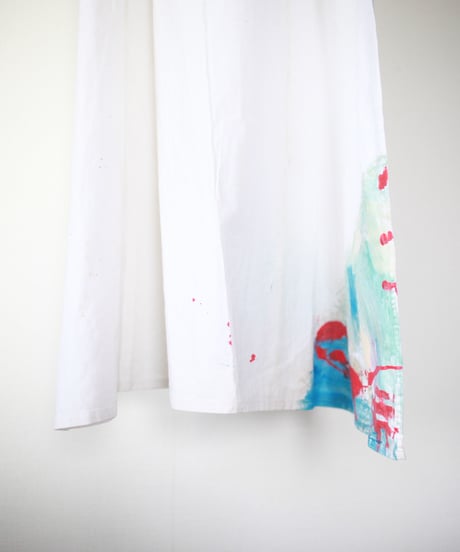 "片隅に潜む色彩" Color lurking in the corner, Hand-painted based on French One-piece