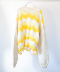 "乱反射する光の結晶" light crystals short-knit, Rebuild by vintages