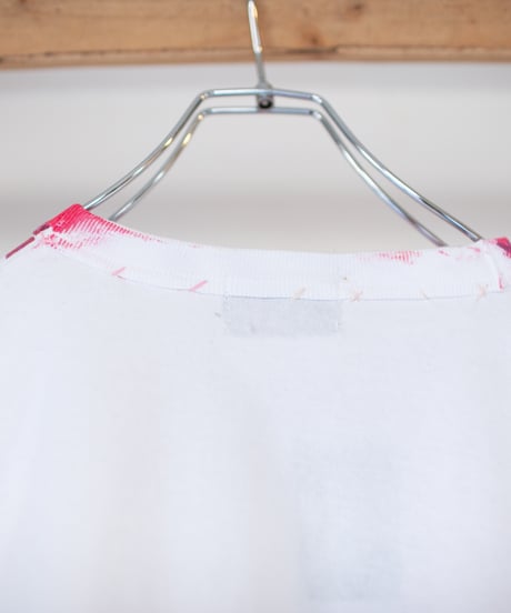 "赤い日差し" Red sunshine, Hand-printed silk-screen T-shirt