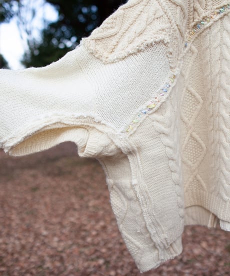 "ドリーミー・ポップ" Dreamy pop over knit, Rebuild by vintages