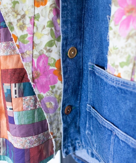 "世界色彩" World Rainbows Denim Jacket, Rebuild by Vintages