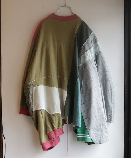 "柳と桃の不純異装交遊" Willow and peach pullover, reconstructed from mix vintages