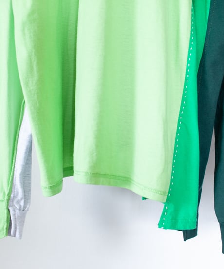 "芽吹く草木" sprouting vegetation long-sleeved T-shirt, Rebuild by vintages