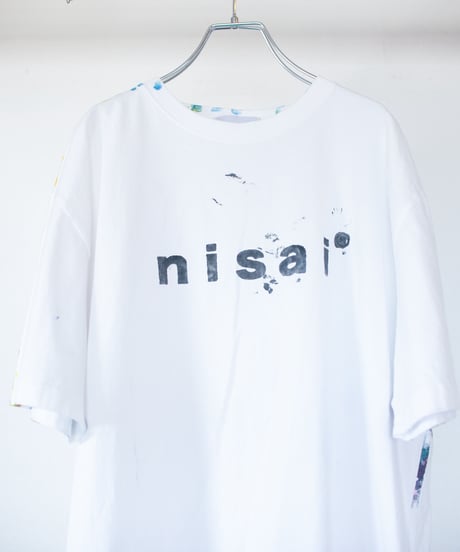 "色彩手刷りと刻まれた名前のTシャツ 第四色" T-shirt with hand-printed colors and engraved name
