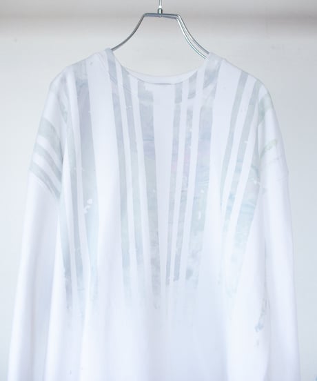 "記憶の中の花" Trainer by Analog silk screen overlay blurring hand-print