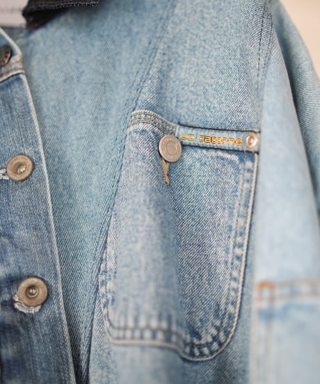"非対称な青のコート" Asymmetry over denim coat, rebuild by vintages