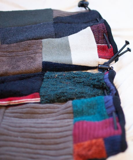 "つぎはぎのアームニット／レッグウォーマー 第二十色" Arm Knit/Leg Warmers, Rebuild by vintages